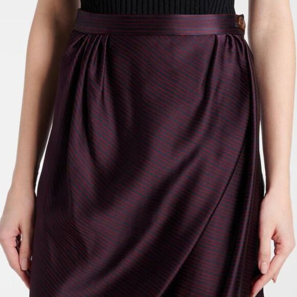 Vivienne Westwood Black Satin Draped Skirt - Picture 7 of 16